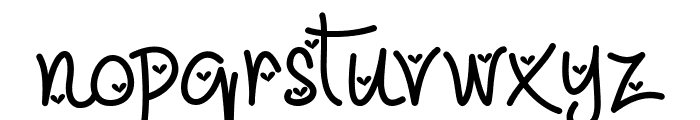 Love and Trust Hearted Font LOWERCASE