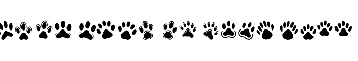 Love dog paws Regular Font OTHER CHARS