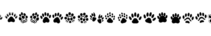 Love dog paws Regular Font UPPERCASE