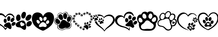 Love footprints Font UPPERCASE