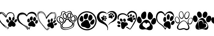 Love footprints Font UPPERCASE