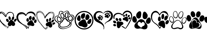 Love footprints Font LOWERCASE