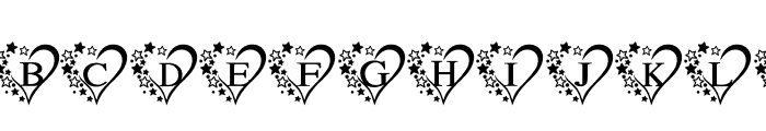 Love star monograms Font UPPERCASE