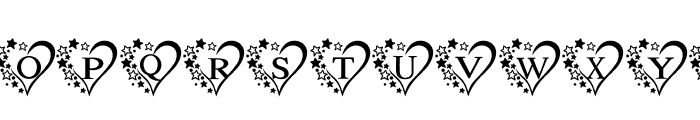 Love star monograms Font UPPERCASE