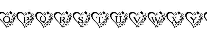 Love star monograms Font LOWERCASE