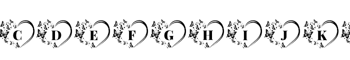 LoveButterflyMonogramSusecre- Font UPPERCASE