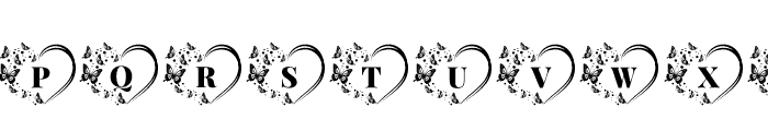 LoveButterflyMonogramSusecre- Font UPPERCASE