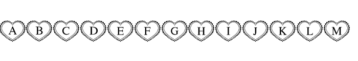 LoveHeart Monogram Font UPPERCASE