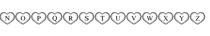LoveHeart Monogram Font UPPERCASE