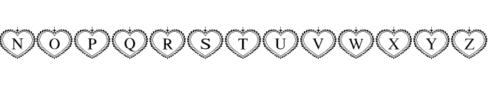 LoveHeart Monogram Font LOWERCASE