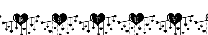 LoveHeartMonogram-Regular Font UPPERCASE