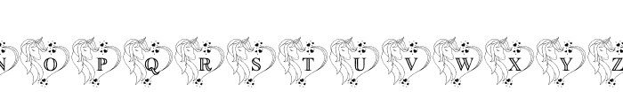 LoveUnicornMonogram-Regular Font UPPERCASE