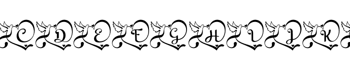 Lovebird Monogram Font UPPERCASE