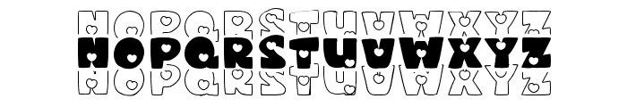 Lovebuddy Stacked Font LOWERCASE