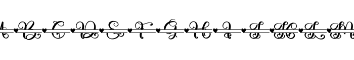 Loved Monogram Font LOWERCASE