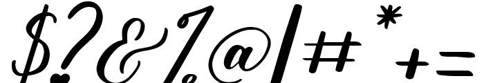 Lovely Balloon Italic Font OTHER CHARS