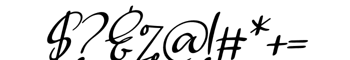 Lovely Beralyna Italic Font OTHER CHARS
