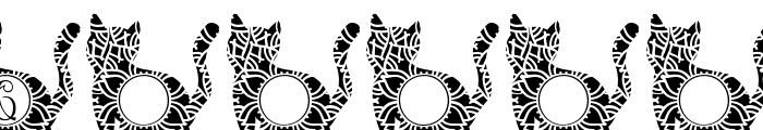 Lovely Cat Mandala Monogram Font OTHER CHARS
