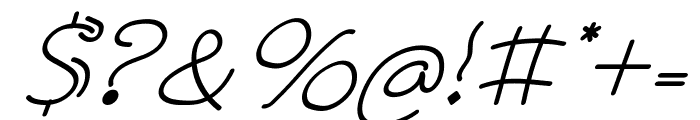 Lovely Curly Italic Font OTHER CHARS