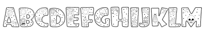 Lovely Cutie Font UPPERCASE