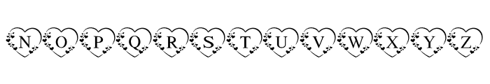 Lovely Heart Monogram Font UPPERCASE