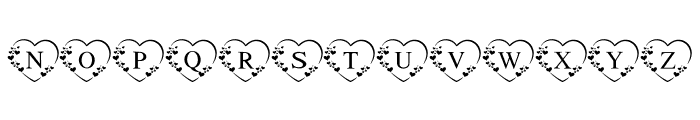 Lovely Heart Monogram Font LOWERCASE