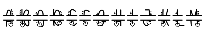 Lovely Monogram Split Monogram Font LOWERCASE