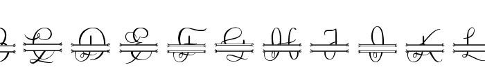 Lovely Monogram Font LOWERCASE