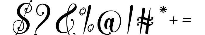 Lovely Stylish Regular Font OTHER CHARS