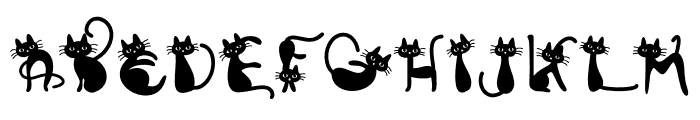 Lovely cat Font UPPERCASE