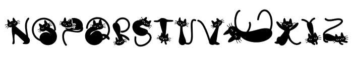 Lovely cat Font UPPERCASE