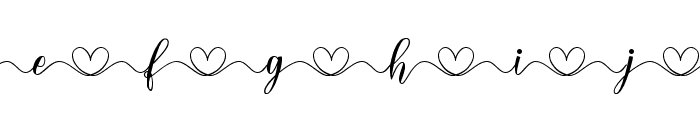 Lover Bunny Heart Tail Font LOWERCASE