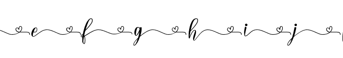 LoverBunny-SwashesTail Font LOWERCASE