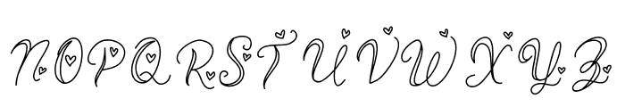 Lovers Outline Font UPPERCASE