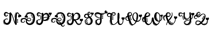 Lovey Monogram Font UPPERCASE