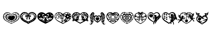 Loving Hearts Font UPPERCASE