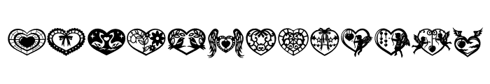 Loving Hearts Font LOWERCASE