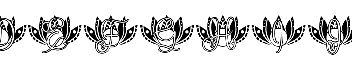 Loyal Lotus Mandala Monogram Font UPPERCASE
