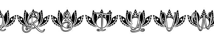 Loyal Lotus Mandala Monogram Font UPPERCASE