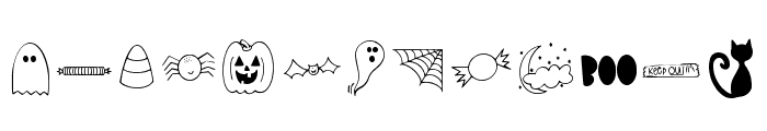 Lsf Halloween Doodles Regular Font UPPERCASE