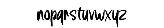 Lucky Brush Font LOWERCASE