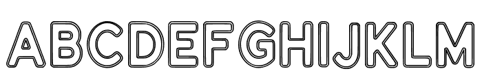 Lucky Outline Regular Font UPPERCASE