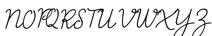 LuckyLikey-Italic Font UPPERCASE