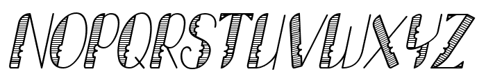 Lumberjack Gradient Italic Font UPPERCASE