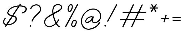 Lunara Handwriting Script 6.1 R Font OTHER CHARS