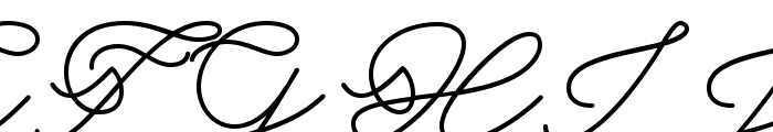 Lunara Handwriting Script 6.1 R Font UPPERCASE