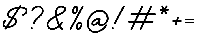 LunaraHandwritingScript62-Sm Font OTHER CHARS