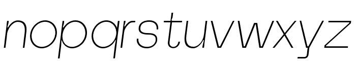 Lunema Thin Italic Font LOWERCASE