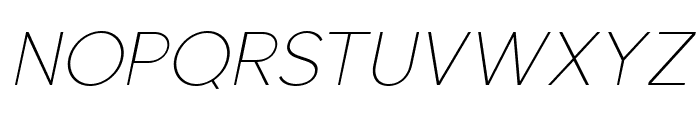 Lusio ExtraLight Italic Font UPPERCASE