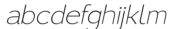 Lusio ExtraLight Italic Font LOWERCASE